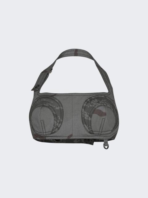 Marine Serre Regenerated Bandeau Top Dark Grey