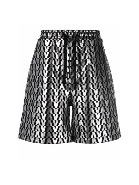 Valentino Valentino Garavani High-Shine Monogram Shorts