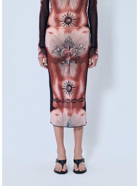 Jean Paul Gaultier Jean Paul Gaultier Women Re-Edition Safe Sex Tattoo Long Skirt