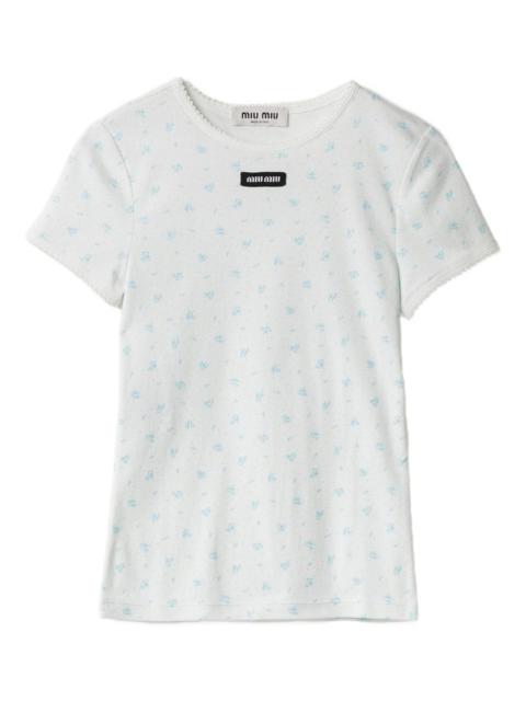 Miu Miu Miu Miu Women Cotton T-Shirt