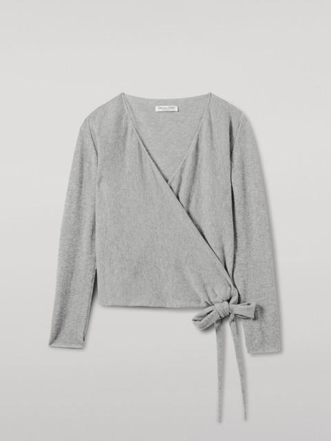 Johnstons of Elgin Ballet Wrap Grey Cashmere Cardigan