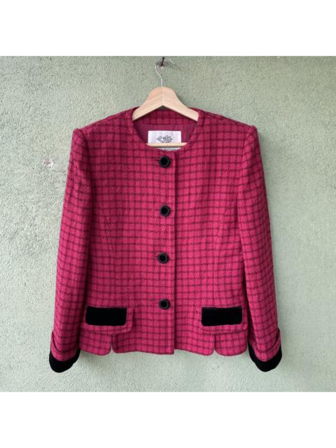 Other Designers Japanese Brand - Vintage Takeo Nishida Button Women Magenta Color Wool Jacket