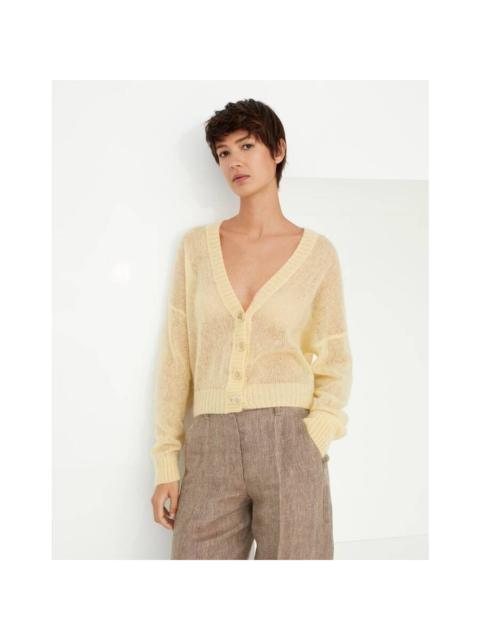 Brunello Cucinelli Brunello Cucinelli Wolight Yellow Wool Blend Sweater
