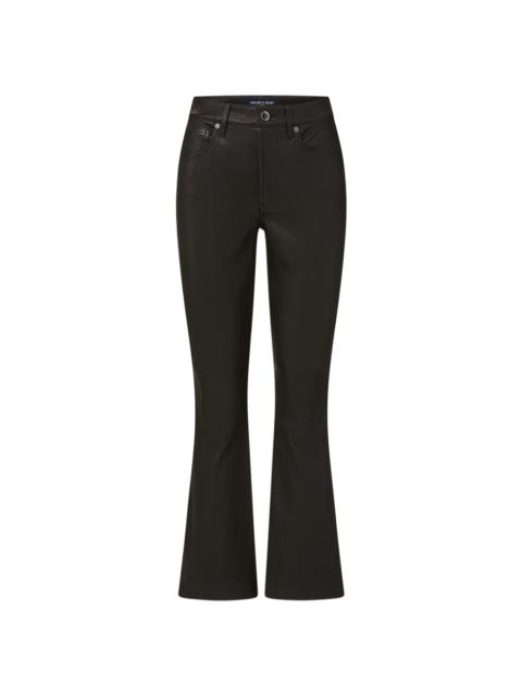 VERONICA BEARD CARSON KICK-FLARE LEATHER PANT