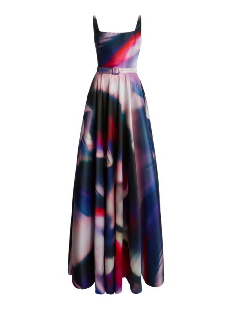ZUHAIR MURAD Aurora Printed Mikado Gown multi