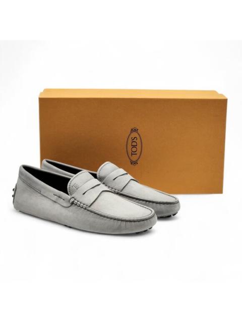 Tod's Tod's City Gommino Driving Penny Suede Loafers Gray UK 6 US 7.5 - NWB $695