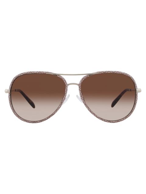 Other Designers Tory Burch Brown Gradient Pilot Ladies Sunglasses TY6114 336013 60