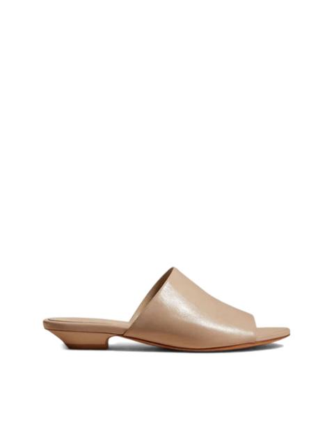 KHAITE 30mm leather slide sandals