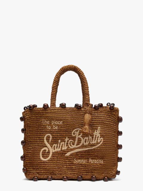 MC2 SAINT BARTH - Mc2 Saint Barth Colette Rafia Handbag With Logo Embroidery