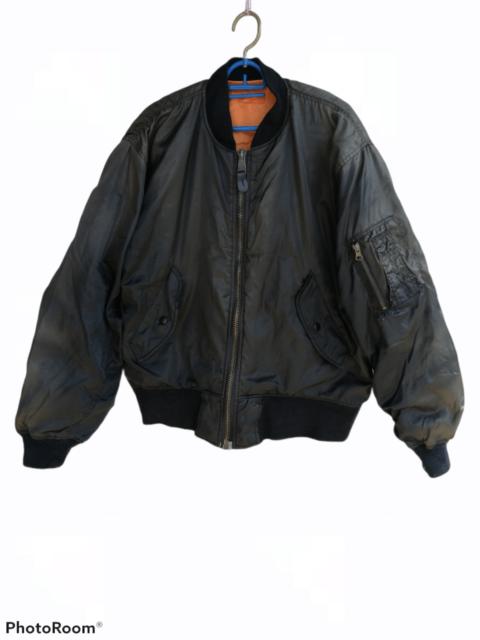 Other Designers Military - Reversible Nylon Bomber Jacket Black / Orange