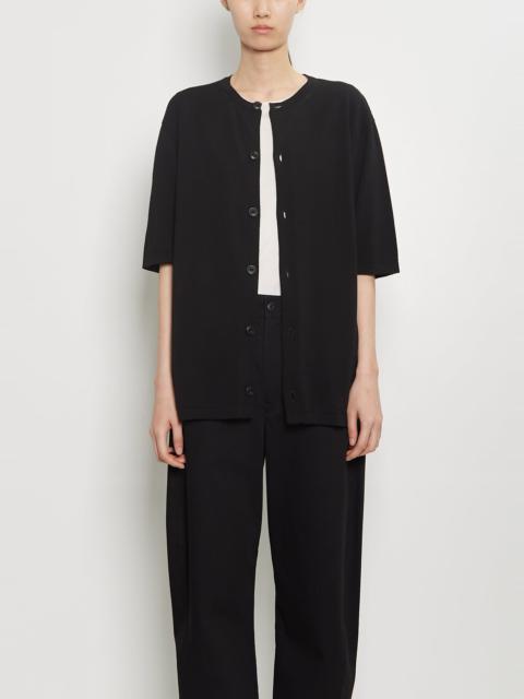Lemaire Cotton Short Sleeve Overshirt — Black