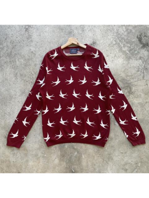 Other Designers Topman - Vintage Topman Swallows Bird Full Print Knitwear Jumper
