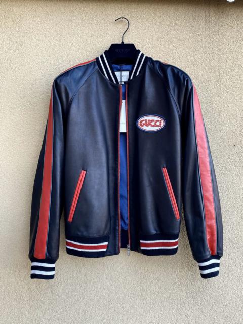GUCCI Gucci Leather Bomber With Pool Patch