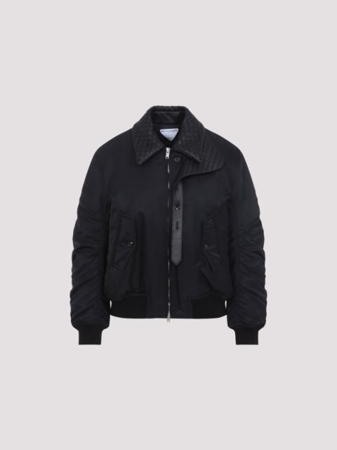 Bottega Veneta BOTTEGA VENETA $4800 Black Padded Nylon Bomber Jacket New &