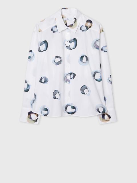 Paul Smith Women's White 'Painted Spot' Cotton Shirt