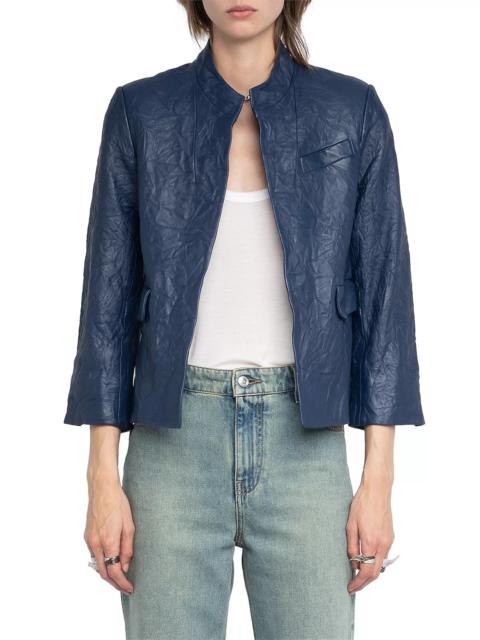 Zadig & Voltaire Veryn Cuir Froisse Leather Jacket