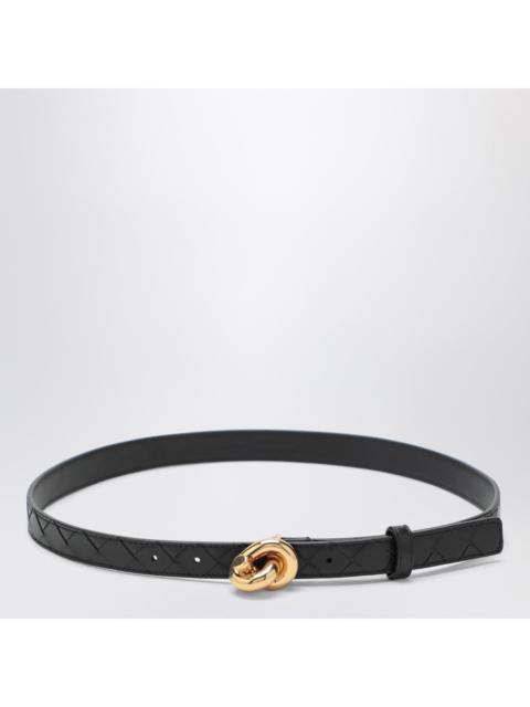 Bottega Veneta Bottega Veneta Women Black Knot Belt In Intrecciato
