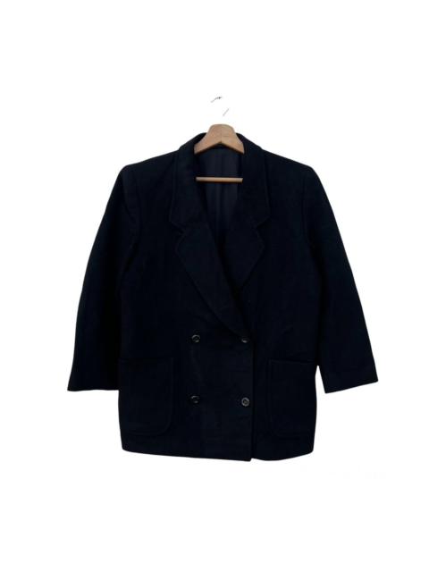 Burberry RICH DARK BLACK - DOUBLE BREAST WOOL JACKET COAT