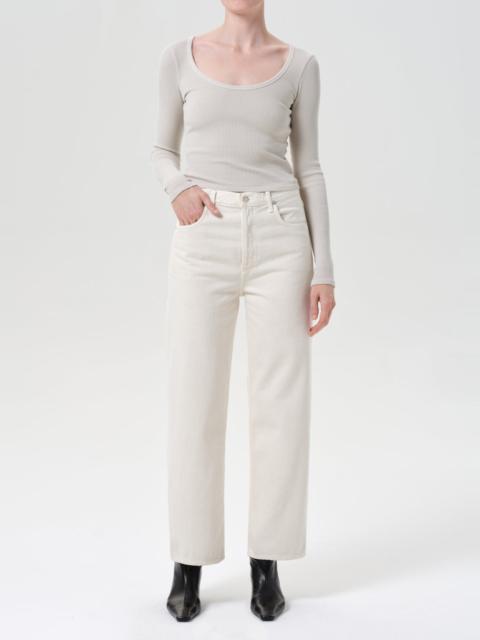 AGOLDE REN JEAN IN BROWN RICE