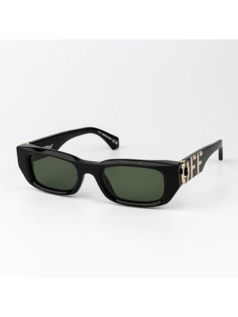 Off-White Off-White FILLMORE Men Sunglasses Black Green Square OERI124 FILLMORE 1055