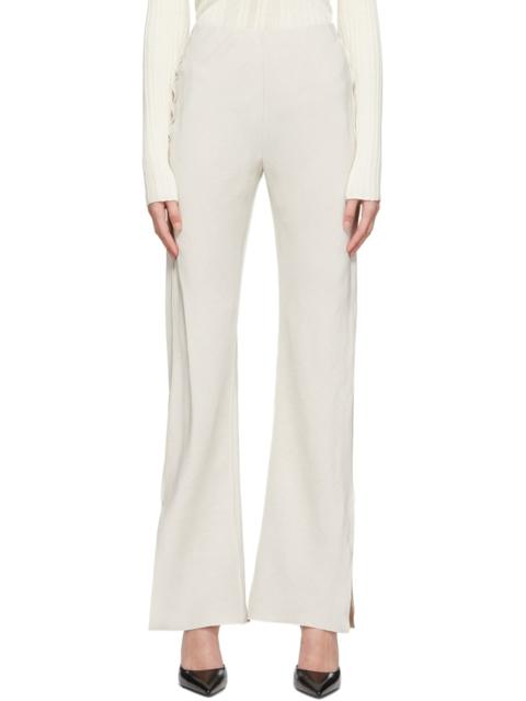 Yuzefi Off-White Acetate Trousers