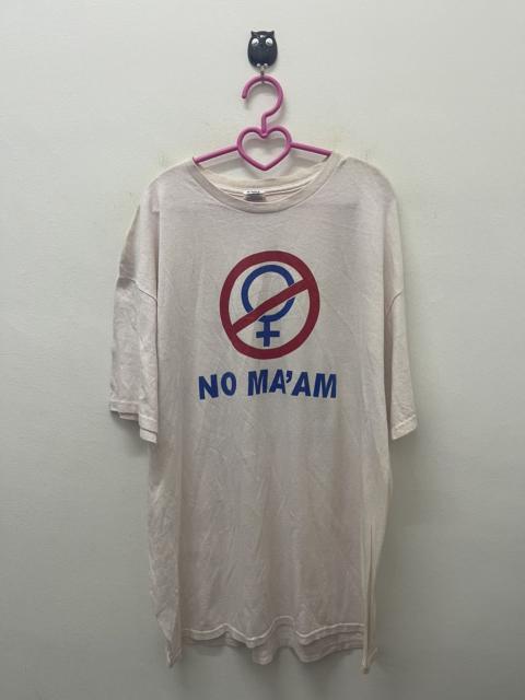 Other Designers Rare Vintage NO MA’AM Spell Out Big Logo Thrashed