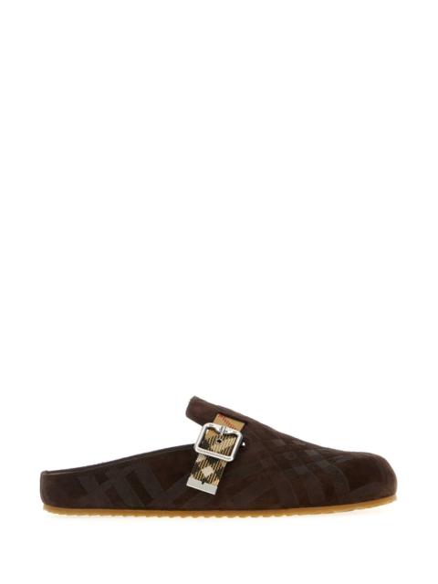 Burberry Burberry Men Brown Suede Slippers