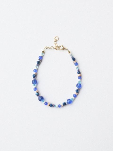 Other Designers Blue Semi-Precious Natural Stones Handmade Beaded Bracelet
