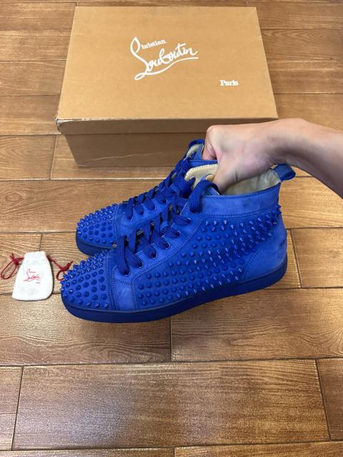 Christian Louboutin Christian Louboutin CL blue studded high-top sneakers