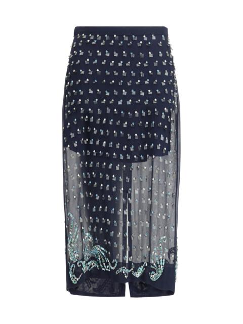 Dries Van Noten Dries Van Noten Women Jewel Embellishments Midi Skirt