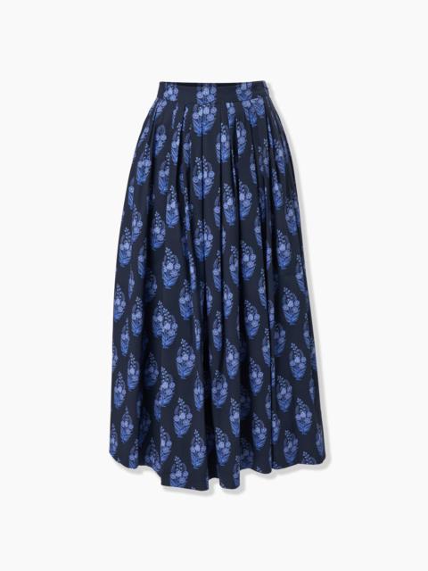 CAROLINA HERRERA Floral Block-Print Midi Skirt