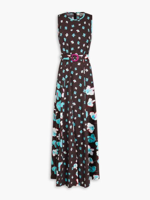 DIANE VON FURSTENBERG Elliot floral-print cotton-blend poplin maxi dress