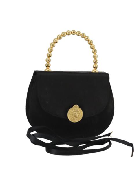 CELINE CELINE Hand Bag Nylon Gold Black