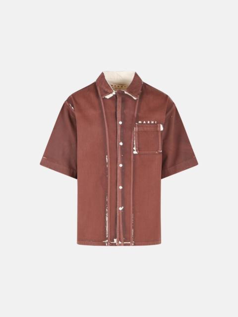 Marni BROWN COTTON SHIRT