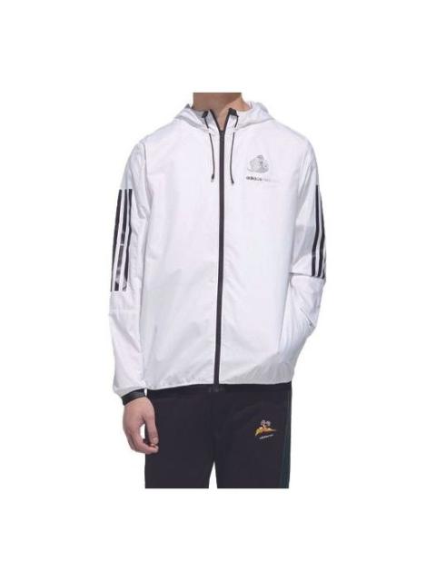 adidas neo M BRND PRD WB hooded Long Sleeves Sports Jacket White GK5869