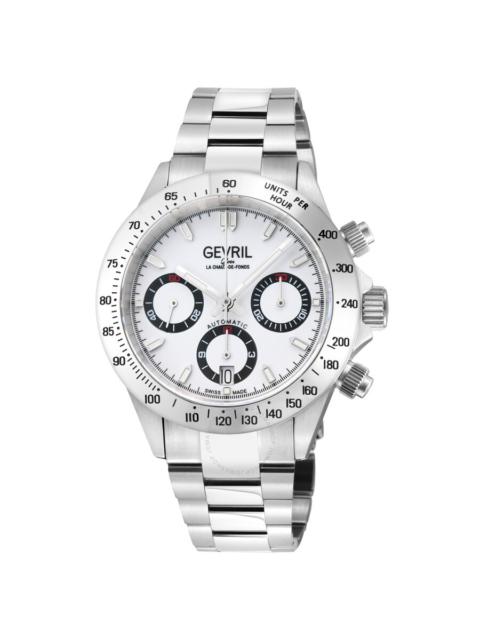 Other Designers Gevril New Amsterdam Chronograph Automatic White Dial Men's Watch 44606B