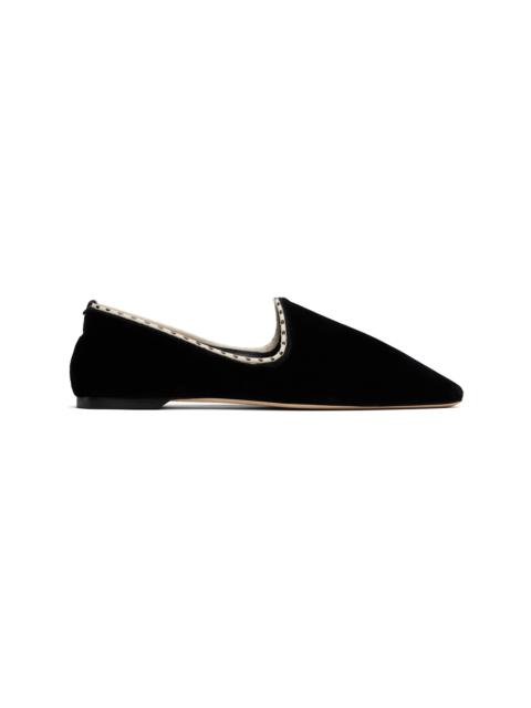 TOTEME Black Velvet Venetian Slippers