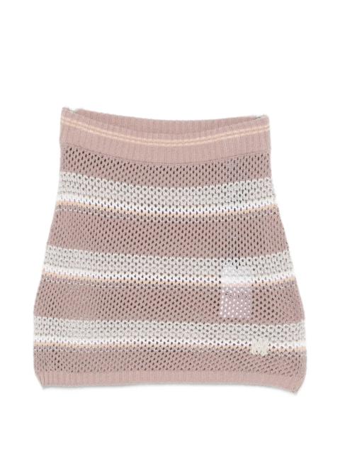 AMIRI Amiri Striped Knitted Mini Skirt
