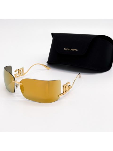Dolce & Gabbana NEW DG2319 02/5A DOLCE&GABBANA GOLD SHIELD SUNGLASSES DG2319