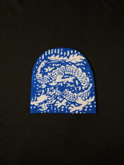 Other Designers Japanese Brand - Rare Blue & White Dragon No Cuff Knit Beanie Hats OS