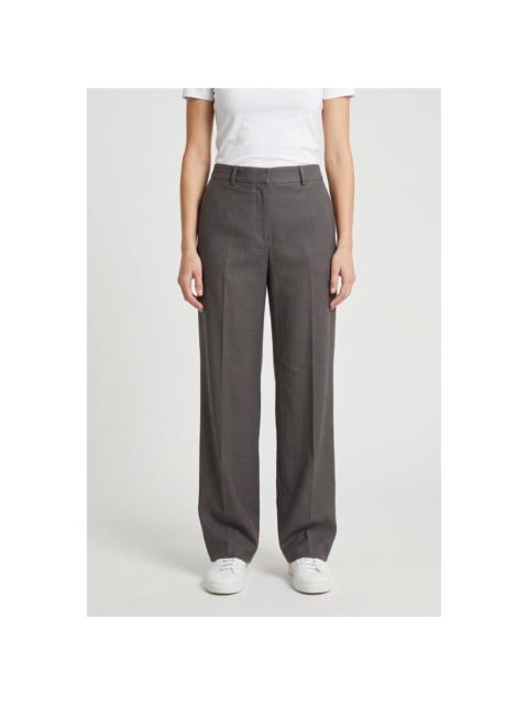 Brunello Cucinelli Brunello Cucinelli Wodark Grey Relaxed Trousers