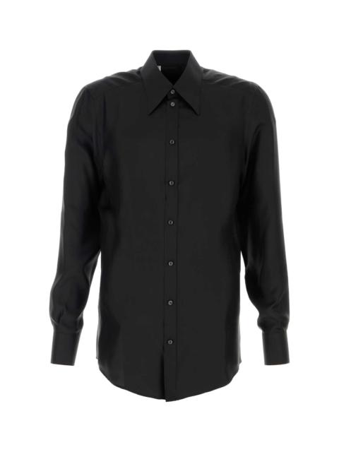 Dolce & Gabbana Dolce & Gabbana Men Black Satin Shirt