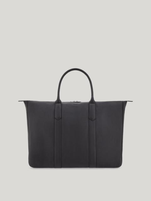 Canali BLACK HAMMERED CALFSKIN WEEKEND BAG