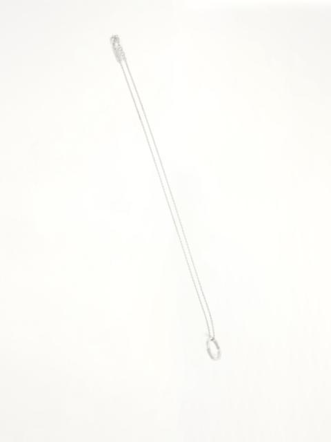 Maison Margiela Logo Reference Necklace with Ring 3mm in Gold Coated Silver