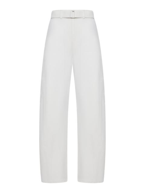 Lemaire BLEACHED HEAVY DENIM TROUSERS WITH BELT