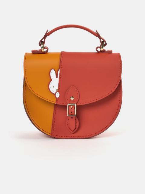 Cambridge Satchel The Hiding Miffy Isla - Carrot Orange, Windsor Tan & Brilliant White