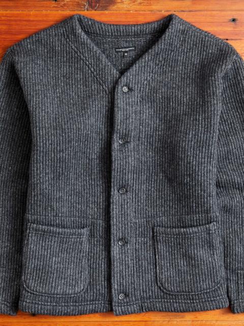 Engineered Garments Knit Cardigan in Grey Wool Poly Knit | blueowl ...