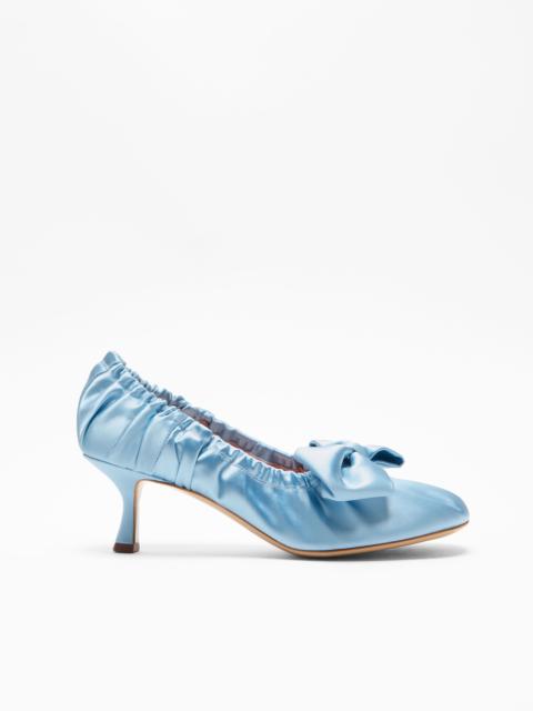 Acne Studios Satin bow heels - Sky blue