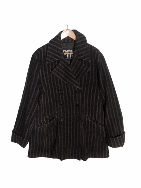 Other Designers Ppfm stripes long wool coat