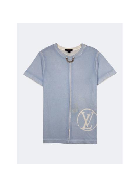 Louis Vuitton F/W 2023 Vintage-Effect LV Circle Logo T-Shirt